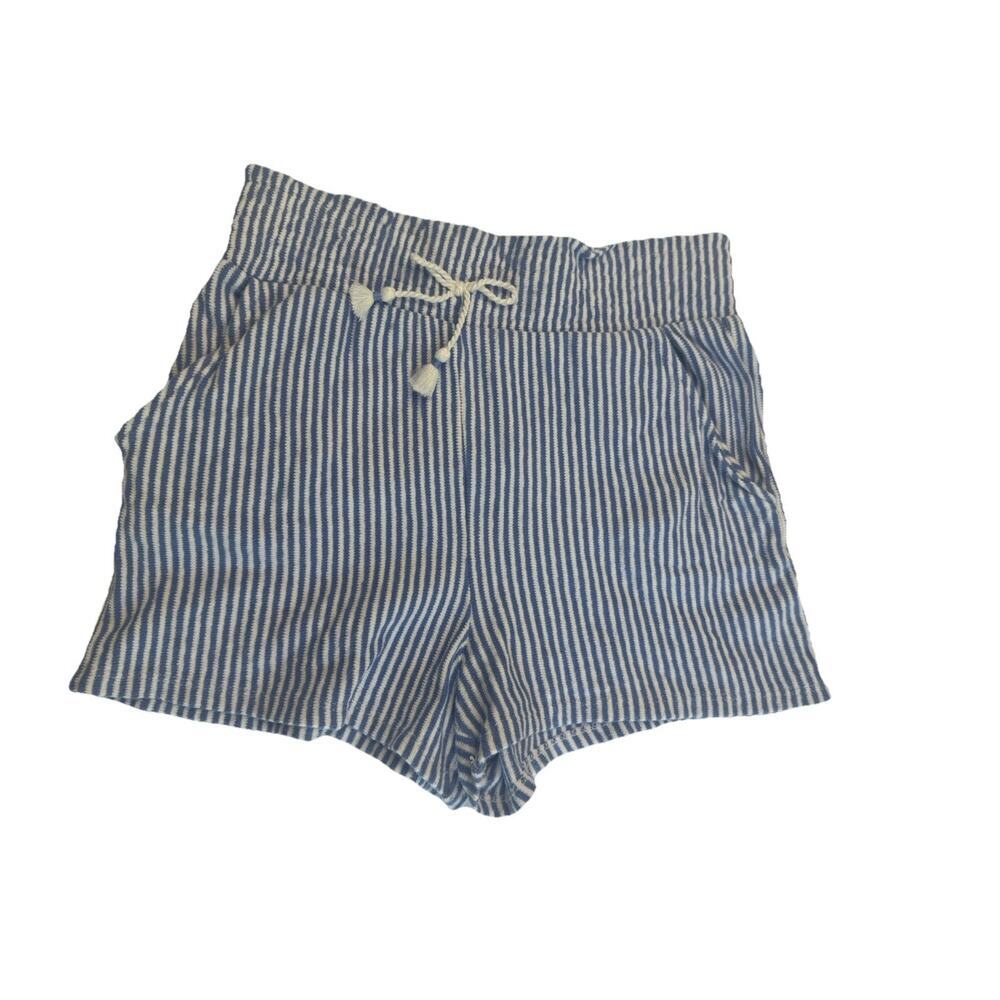 Tommy Bahama Girls Blue White Stripe Lounge Shorts Size L 10/12